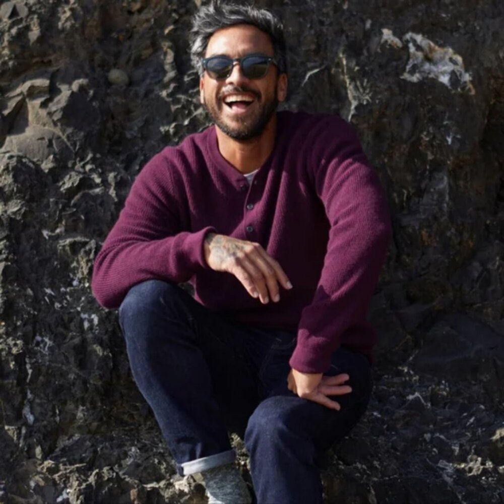 Outerknown Merino Wool Cashmere Shelter Waffle Henley